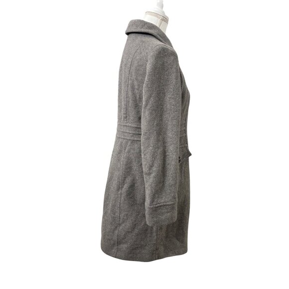 Anne Klein Sophisticated Gray Wool-Blend Button-Up Winter Coat Womens Size 8 - Picture 4 of 14